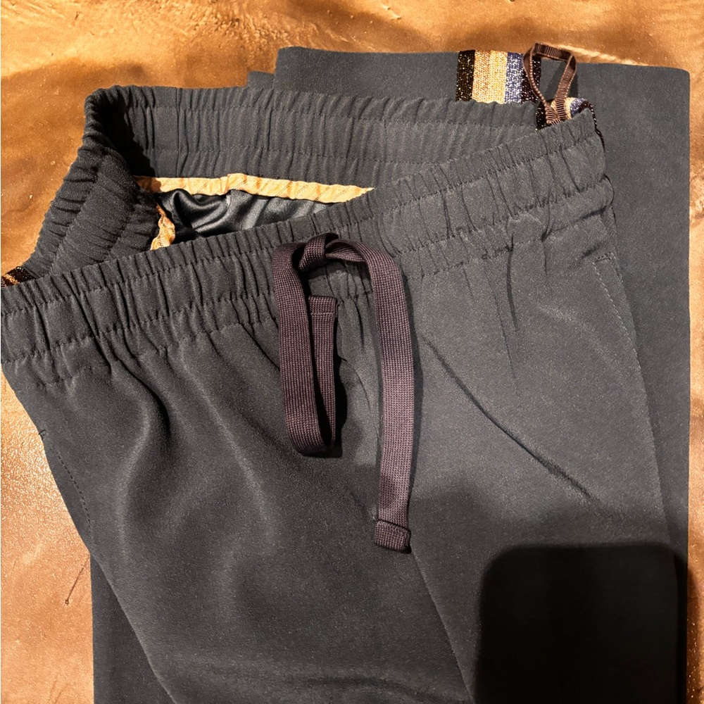 Zadig & Voltaire Pomy pants with shimmer stripe blue sz 36 track pant - sz 6 - Picture 8 of 9